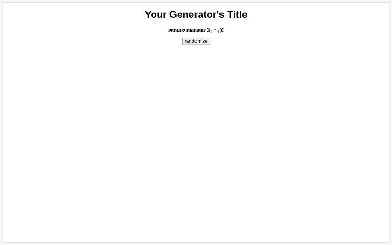 Perchance Generator