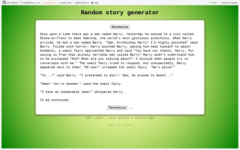 free text story generator