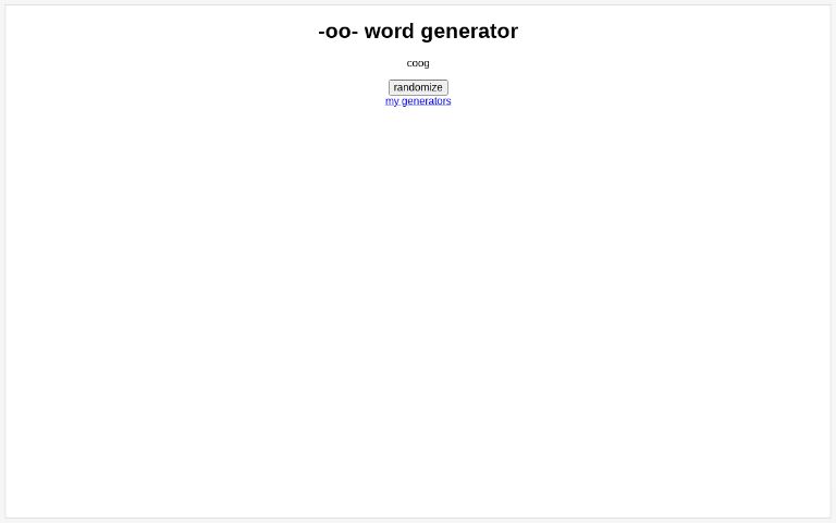 oo-word-generator