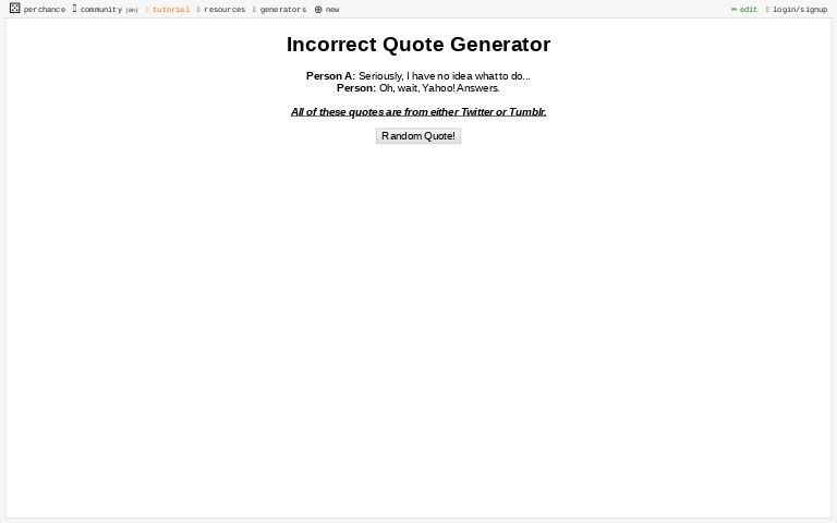 Incorrect Quote Generator ― Perchance