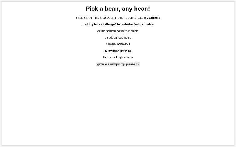 pick-a-bean-any-bean-perchance-generator