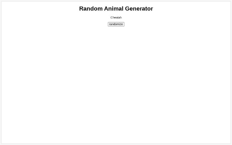 Random Animal Generator