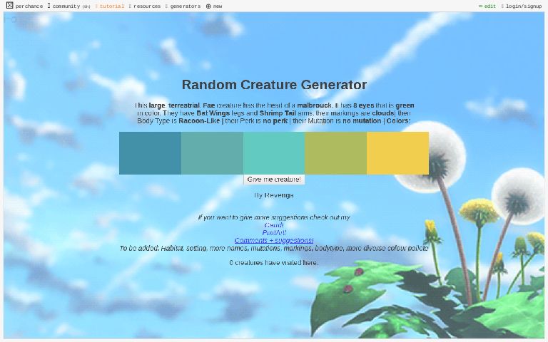 Random Creature Generator