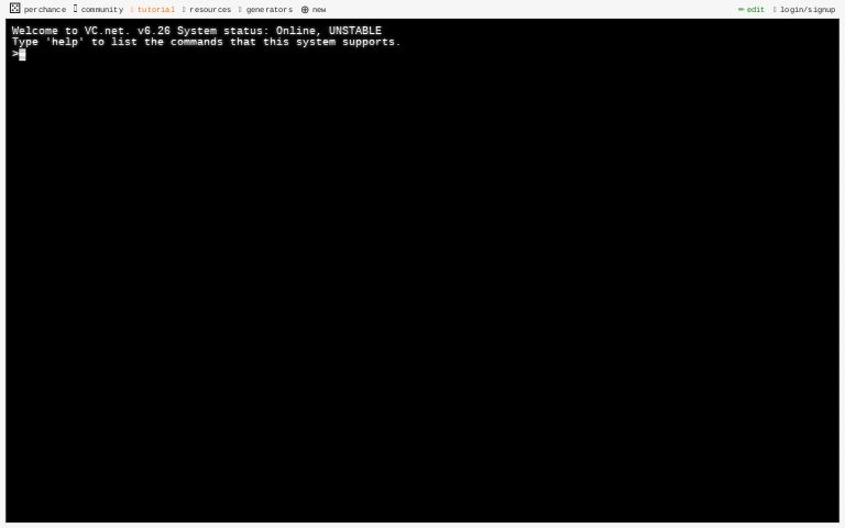 Interative Terminal Template ― Perchance Generator