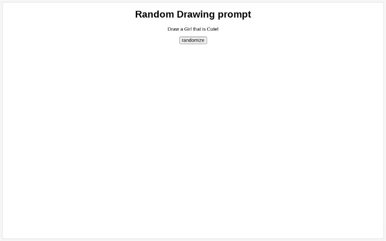 Random Drawing prompt ― Perchance Generator