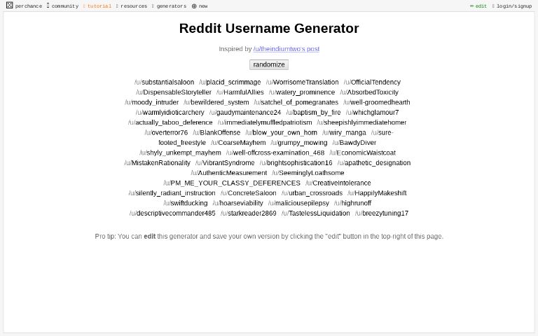 Reddit Username Generator