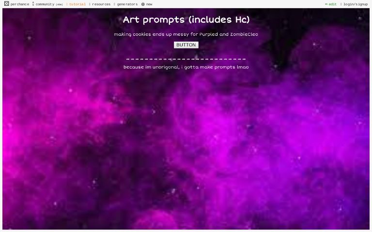 Art prompts (includes Hc) ― Perchance Generator