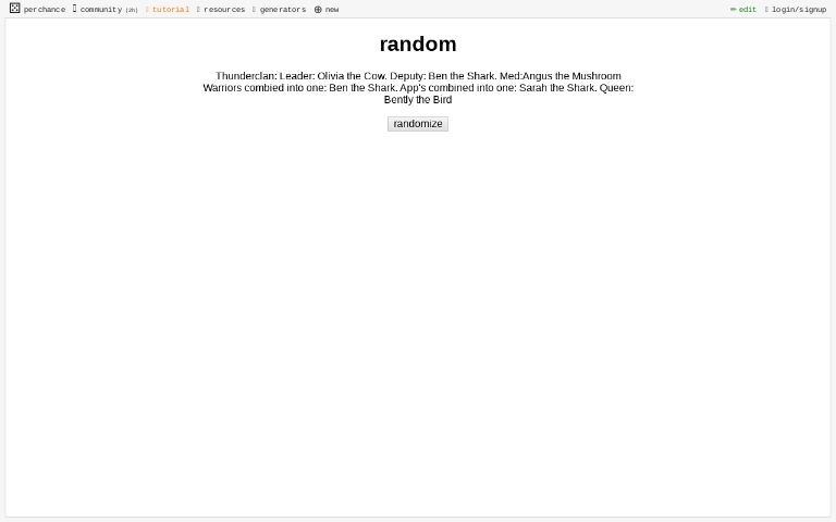 random ― Perchance Generator