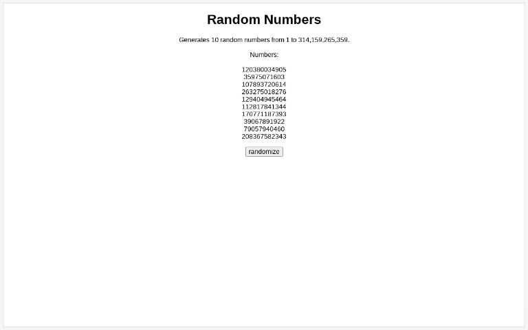 Random Numbers ― Perchance Generator