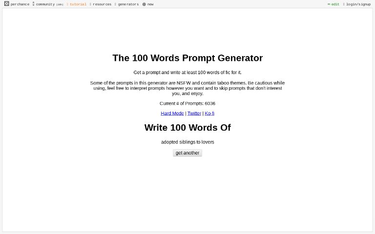 Random Word Generator ― Perchance