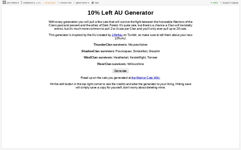 10 Left Au Generator Perchance Org