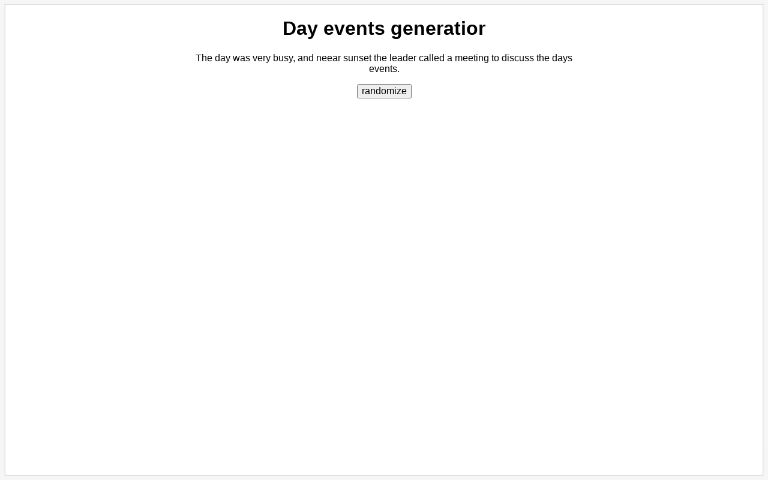 Day events generatior