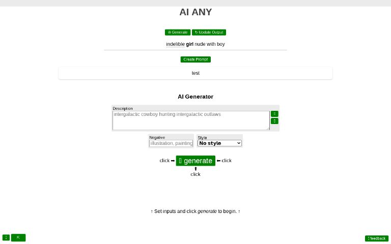 AI ANY ― Perchance Generator