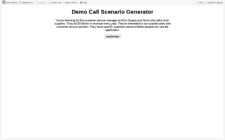 Demo Call Scenario Generator