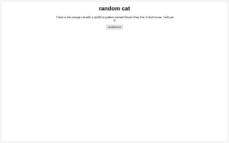 random cat ― Perchance Generator