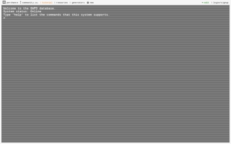 Interative Terminal Template ― Perchance Generator