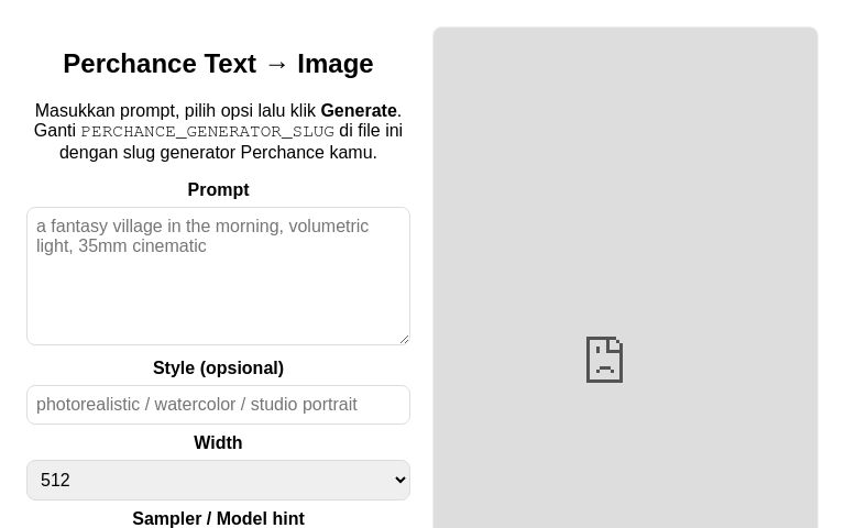 Perchance Text → Image ― Perchance Generator