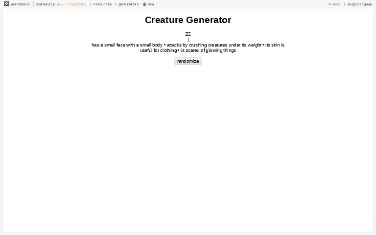 Creature Generator
