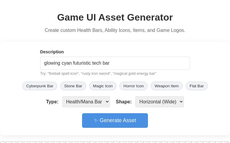 Game UI Asset Generator