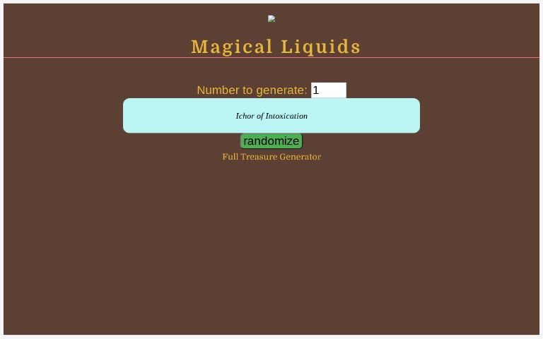 Magical Liquids Perchance Generator