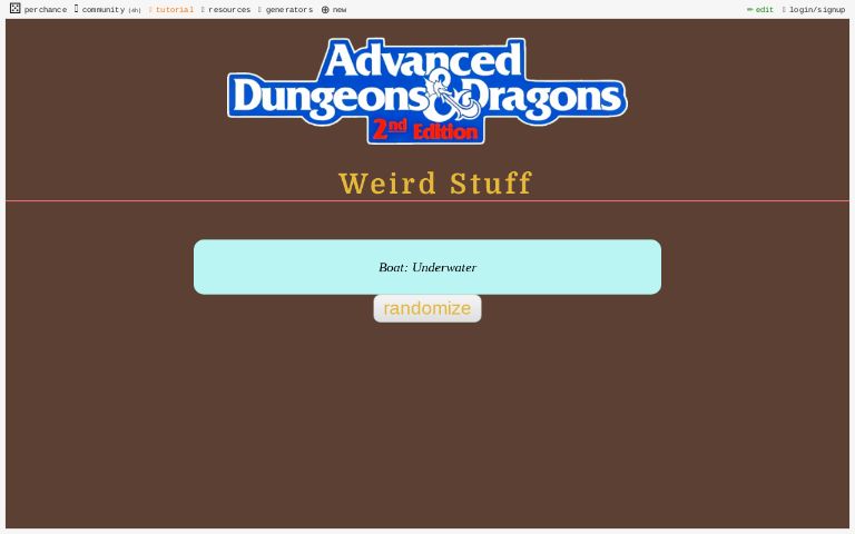 Weird Stuff Generator