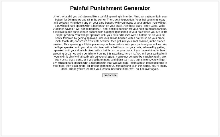 Painful Punishment Generator