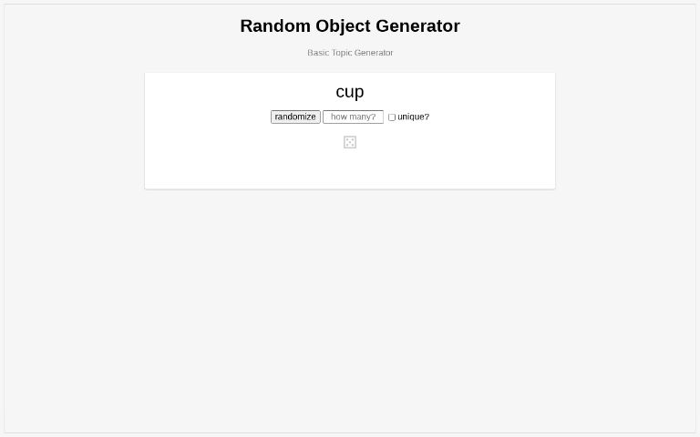 Random Object Generator