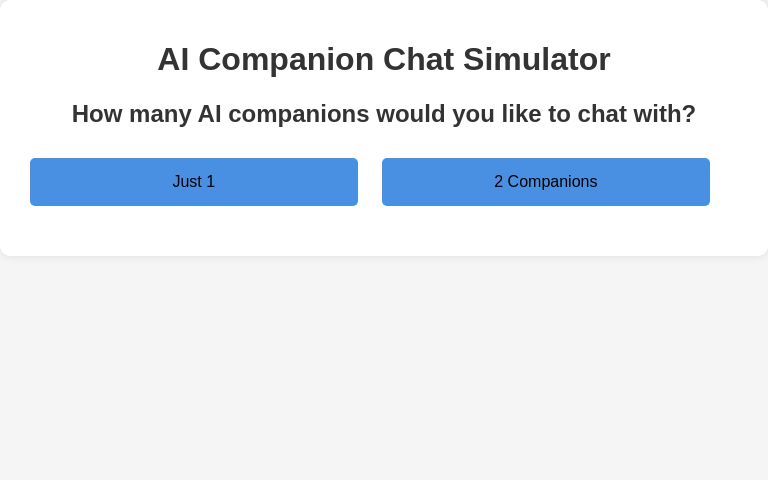 AI Companion Chat Simulator
