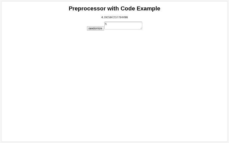 Preprocessor with Code Example ― Perchance Generator