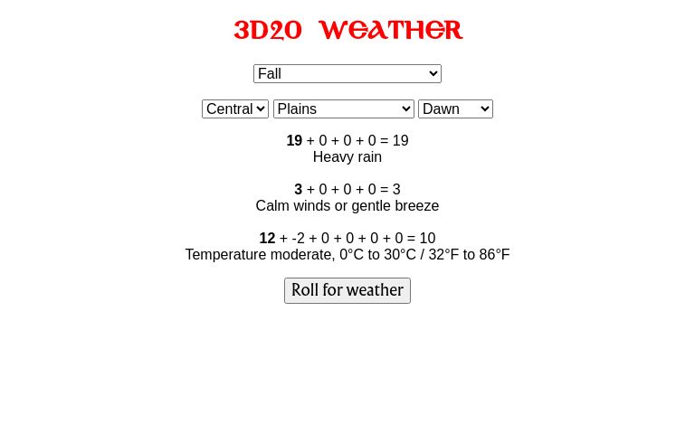 3d20 Weather Perchance Generator