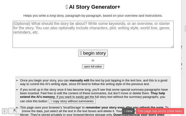📖 AI Story Generator+