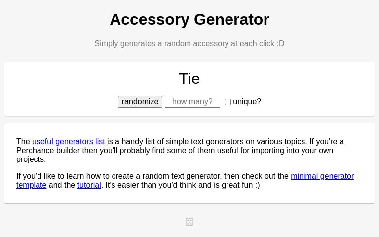 Accessory Generator