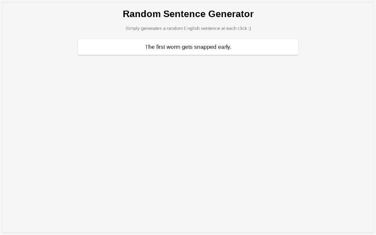Random Sentence Generator