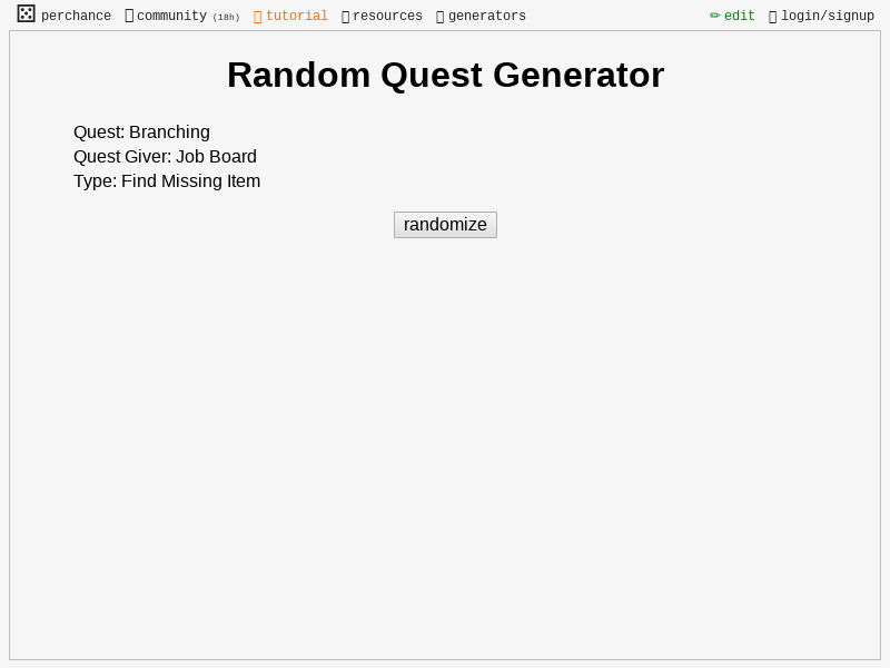 Random Quest Generator