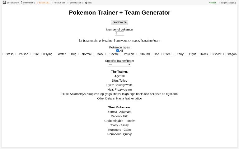 pokemon-trainer-team-generator