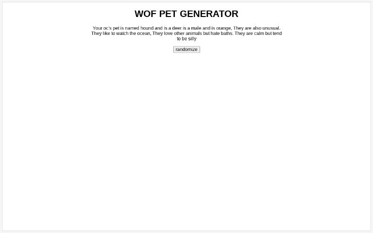 WOF PET GENERATOR