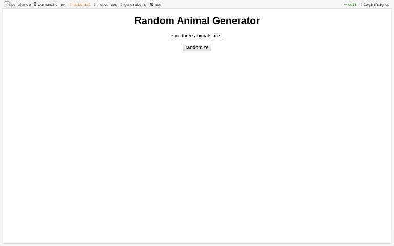 Random Animal Generator