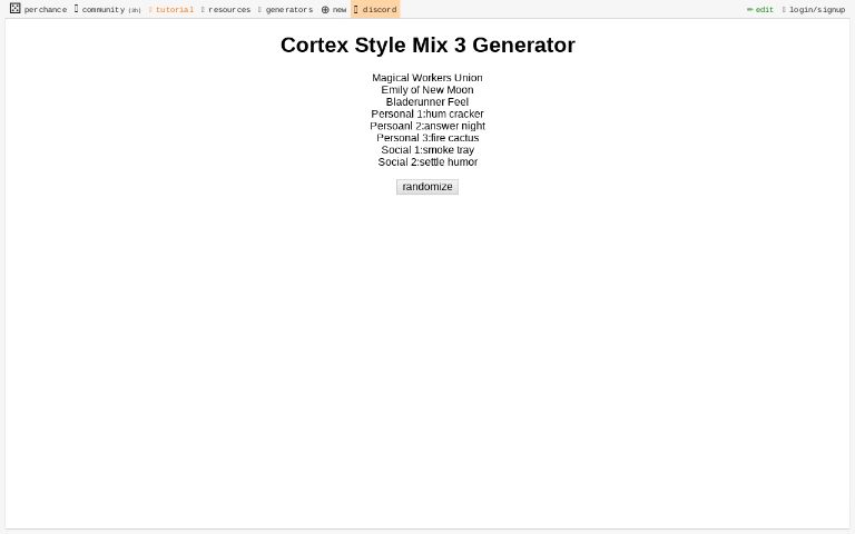 Cortex Style Mix 3 Generator
