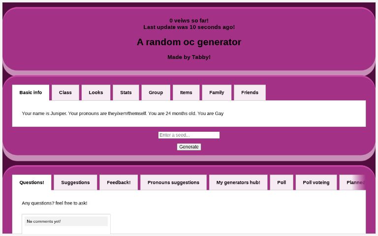 A random oc generator