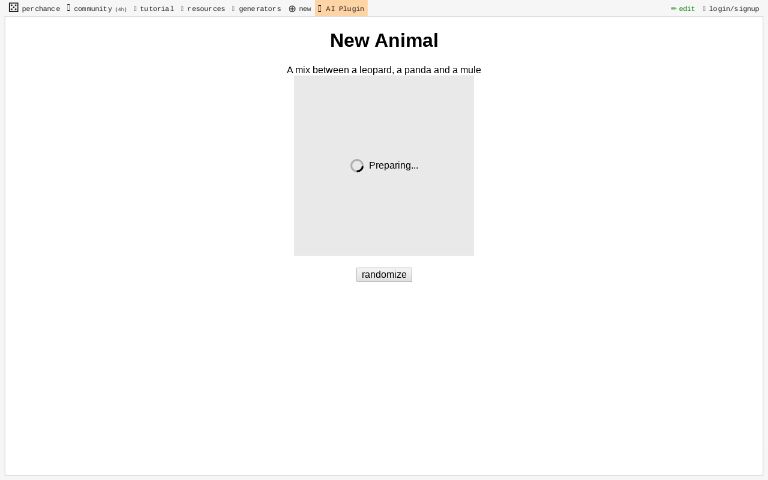 New Animal ― Perchance Generator