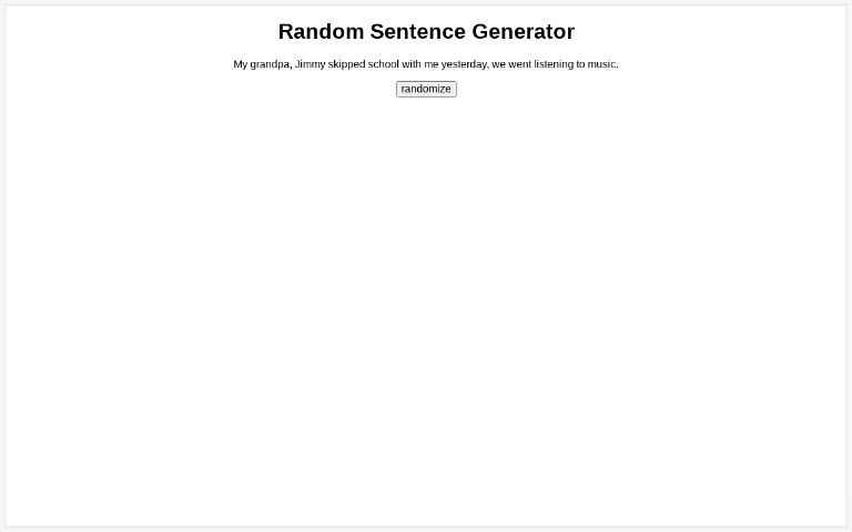 Random Sentence Generator