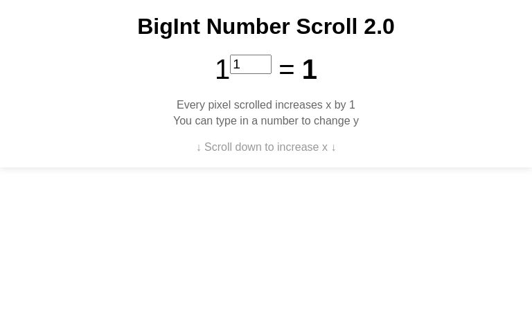 BigInt Number Scroll 2.0 ― Perchance Generator