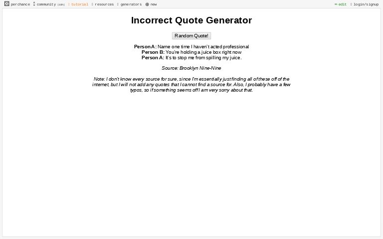 Incorrect Quote Generator ― Perchance