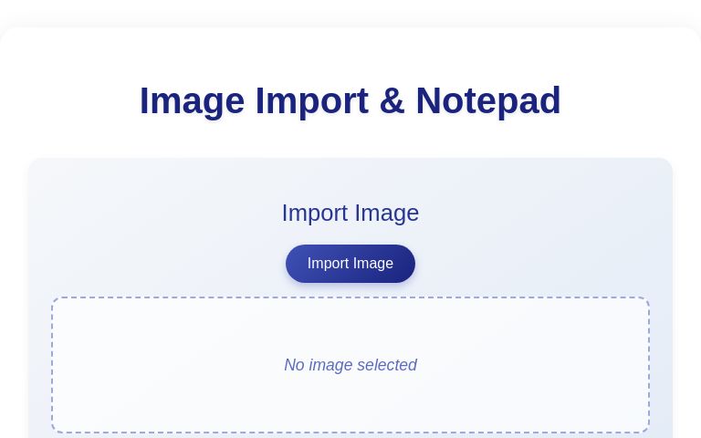 Image Import & Notepad ― Perchance Generator