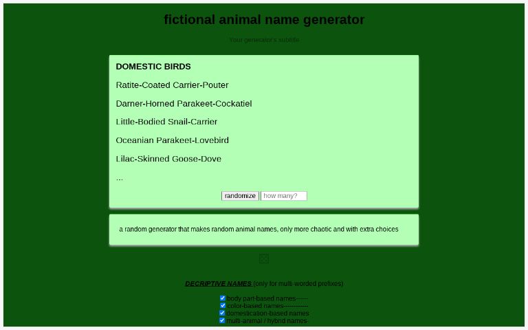 fictional-animal-name-generator