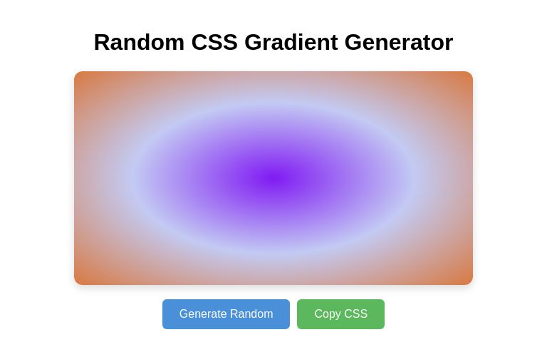 Random CSS Gradient Generator