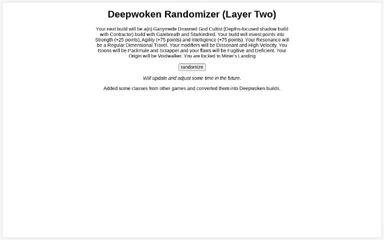 Deepwoken Build Generator