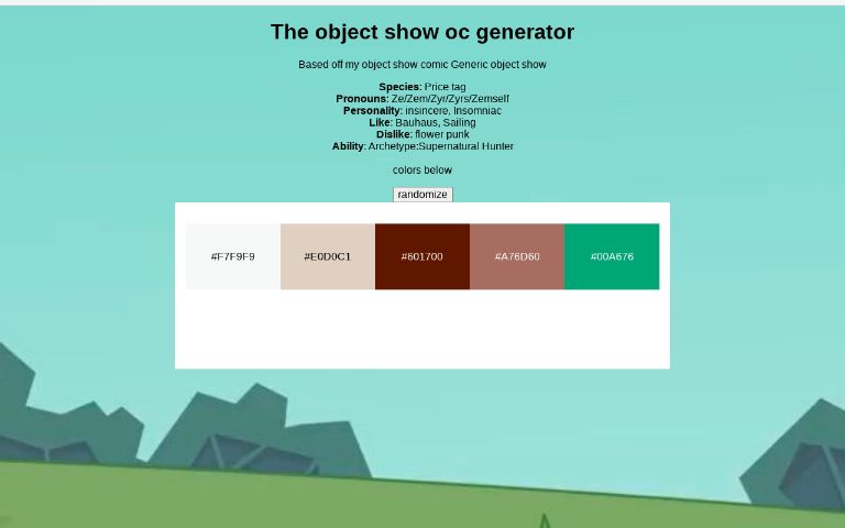 The object show oc generator but they have abilities