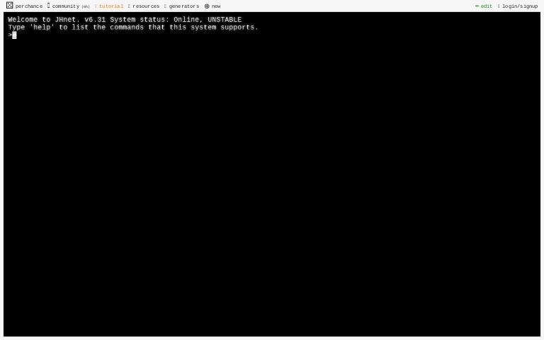 Interative Terminal Template ― Perchance Generator