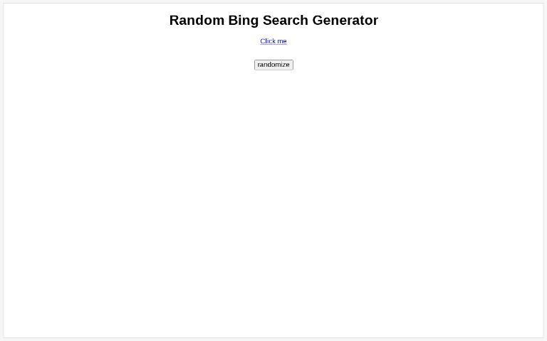 Random Bing Search Generator